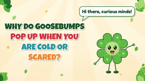 Why Do Goosebumps Pop Up When You Are Cold or Scared?