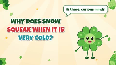 Why Does Snow Squeak When It Is Very Cold?