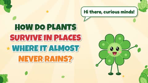 How Do Plants Survive in Places Where It Almost Never Rains?
