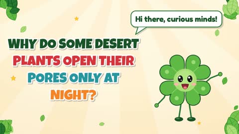 Why Do Some Desert Plants Open Their Pores Only at Night?