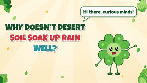 Why Doesn’t Desert Soil Soak Up Rain Well?