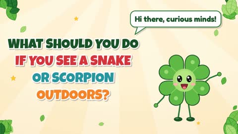 What Should You Do If You See a Snake or Scorpion Outdoors?