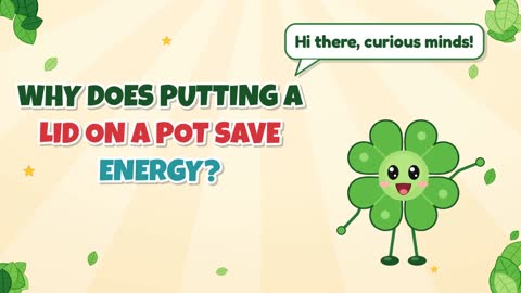 Why Does Putting a Lid on a Pot Save Energy?