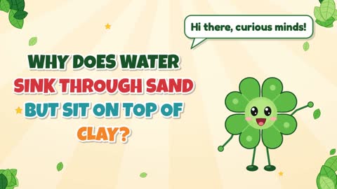 Why does water sink through sand but sit on top of clay?