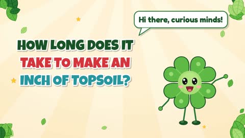 How long does it take to make an inch of topsoil?