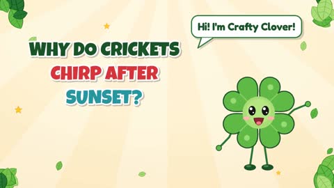 Why Do Crickets Chirp After Sunset?