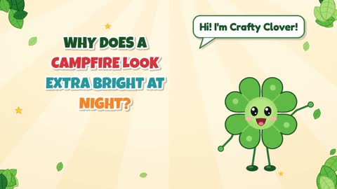 Why Does a Campfire Look Extra Bright at Night?