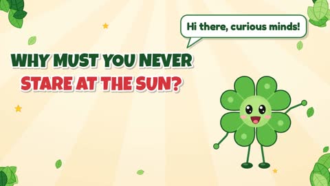 Why Must You Never Stare at the Sun?